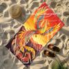 Vintage Phoenix Sunset Beach Towel Patterned Sunscreen And Windproof Suitable For Swimming Pool Camping Travel