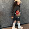 Playful Handwoven Cartoon Shoulder Bag For Toddlers With Breathable Yarn Material