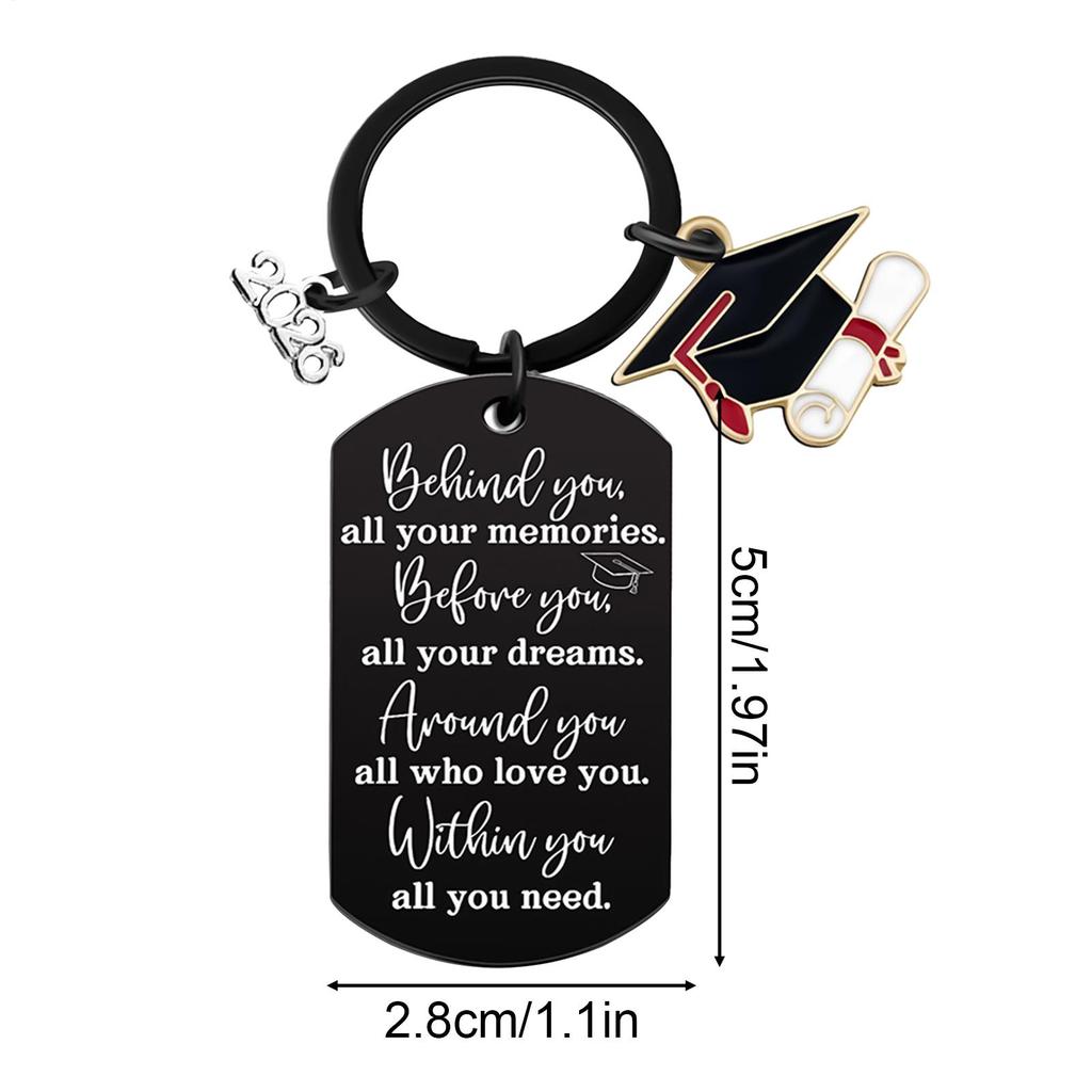 Graduation Keychain 2026 Graduate Bag Pendant Keepsake High School Graduation Keyring for College University Student Son