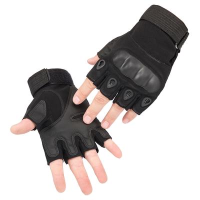 Guanti senza dita con nocche rigide antiscivolo regolabili Guanti sportivi a mezze dita per il fitness