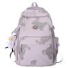 Unisex Large Capacity Fashionable Teddy Bear Print Backpack for Students and Travelers
