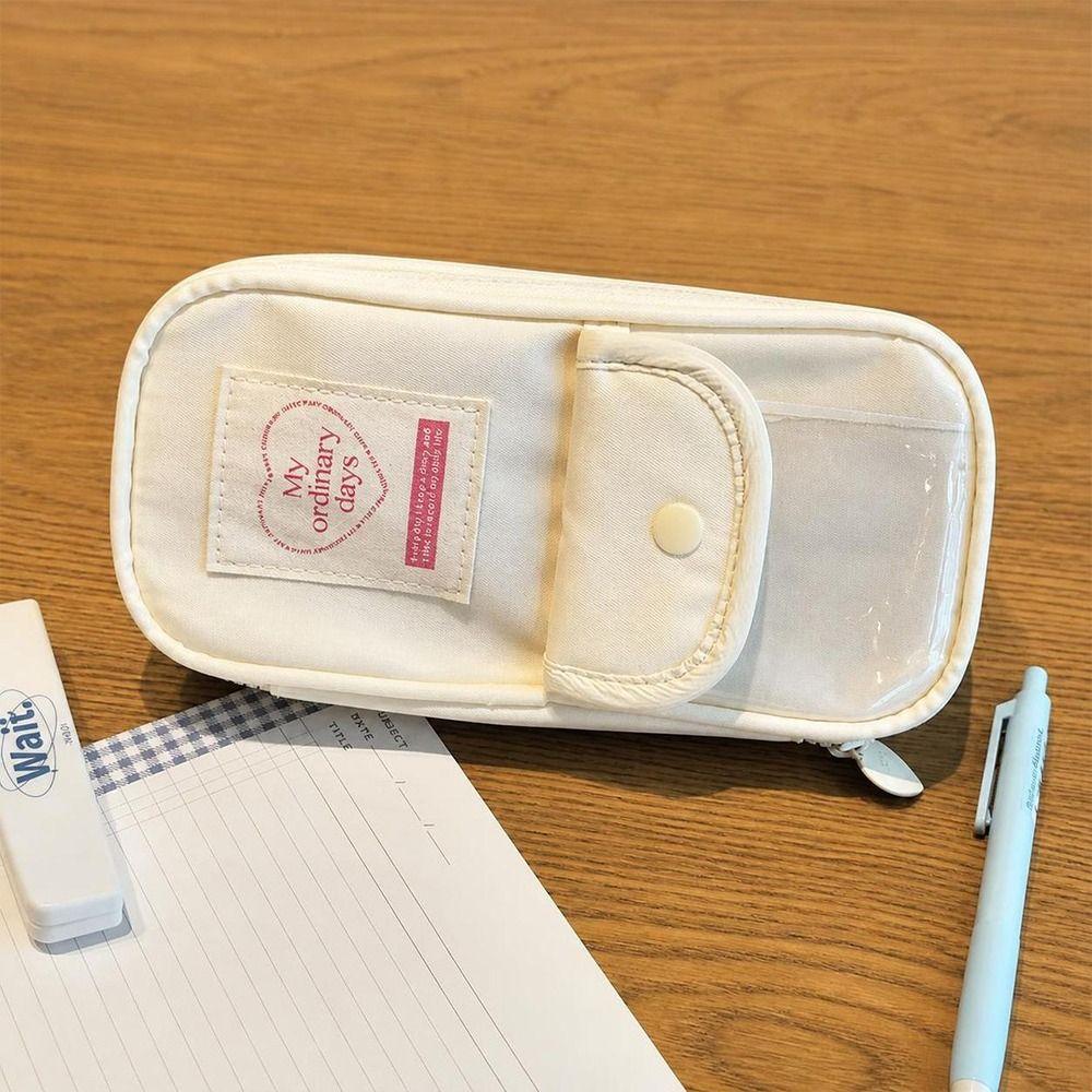 Large Capacity Pencil Case Lightweight Stationery Storage Bag Versatile Pencil Bag