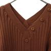 Unused SNIDEL Short Sleeve Knit Long Dress F Brown Women Used