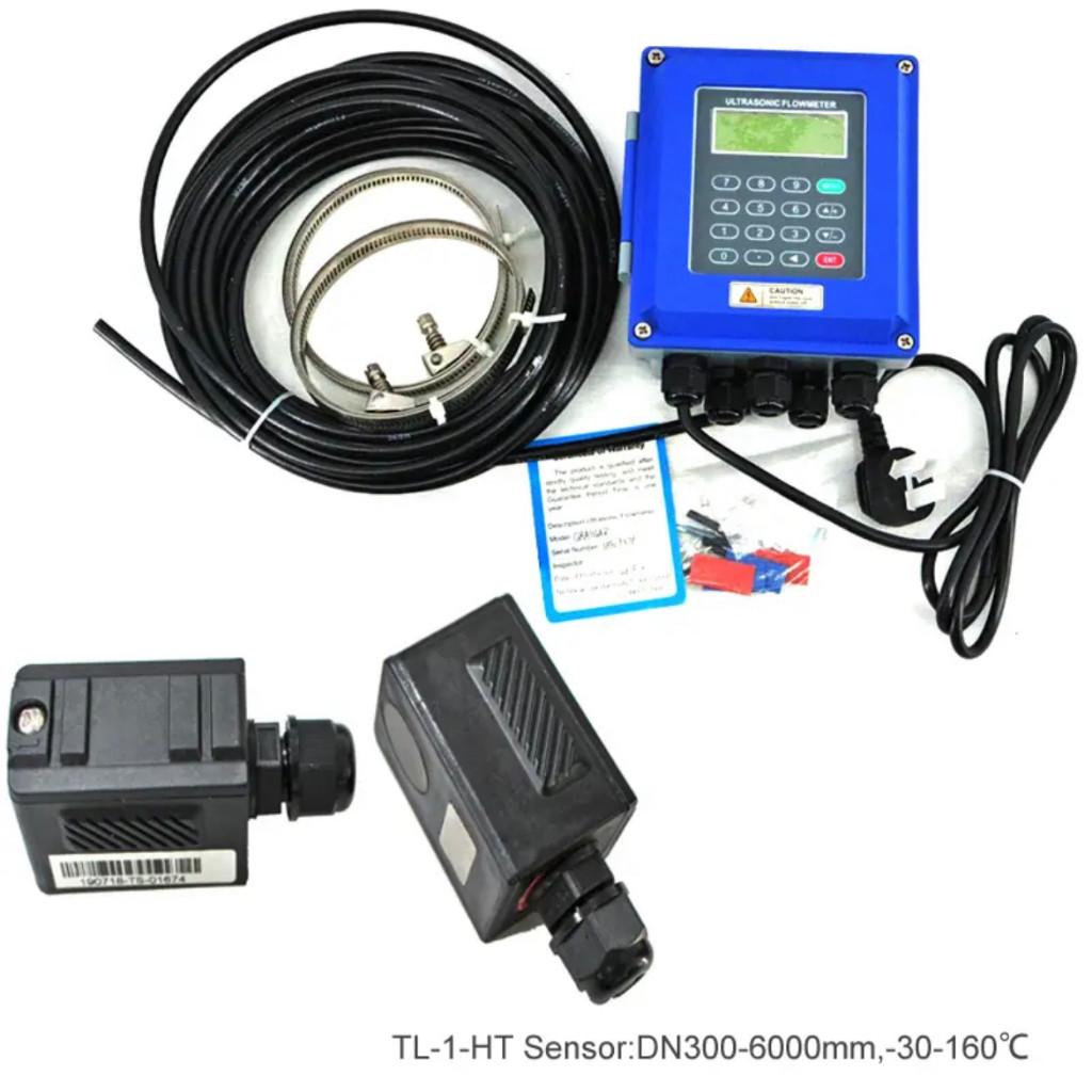 TUF-2000B Portable Digital Water Liquid Flow Meter Wall Mounted Clamp On Ultrasonic Flowmeter