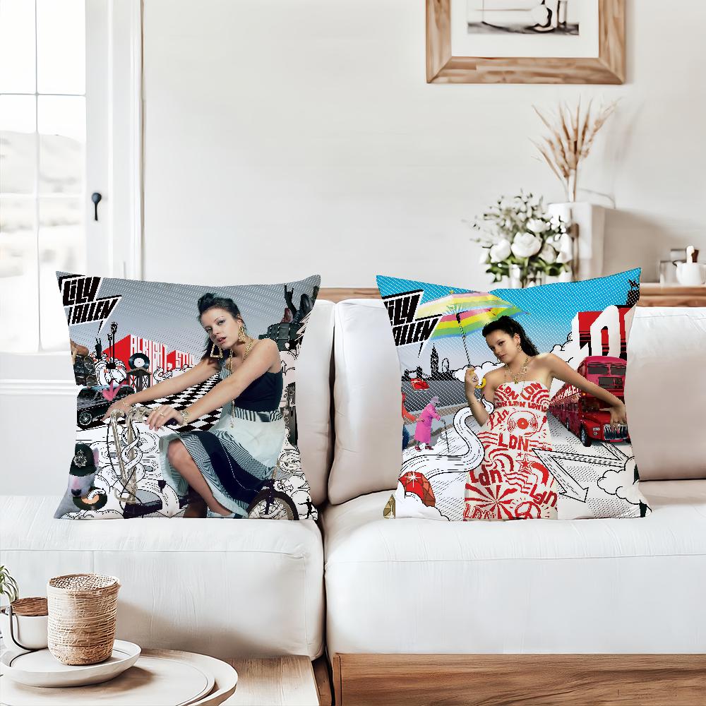 Singer Lily Allen West End Girl Pillow Case Office Cushions Suitable For Sofa Car Bedroom Decorative Cushion Cover