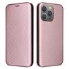 Phone Case with Card Holder for iPhone 15 Pro Max,Carbon Fiber Texture Leather Stand Cover