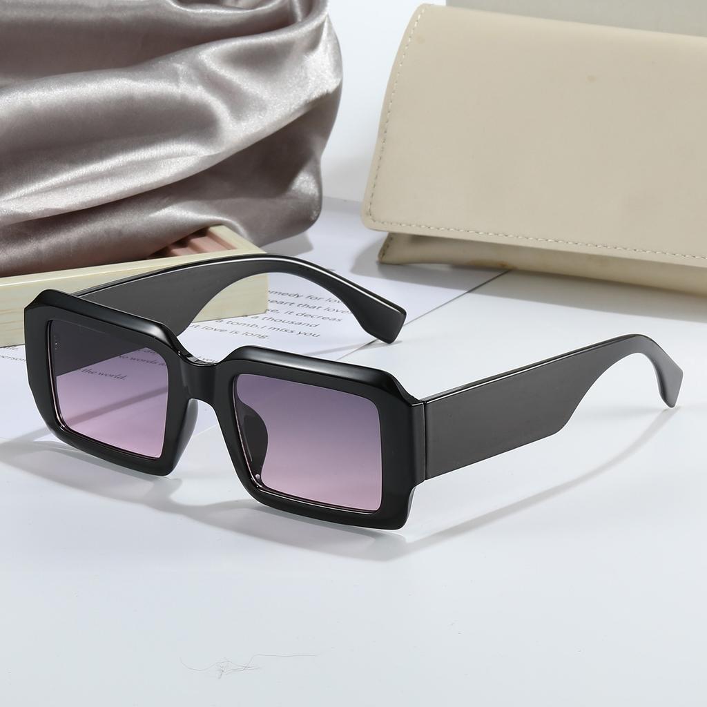 Luxury Brand Designer Houndstooth Square Sunglasses Women Men Vintage Fashion Sun Glasses Travel Eyewear Unisex