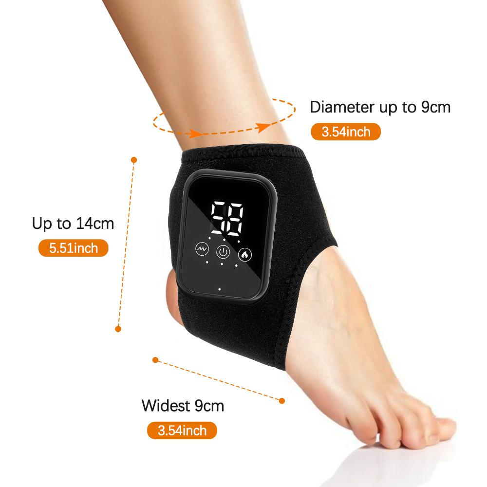 Electric Vibration Ankle Massager Heated Ankle Wrap Foot Protector Support Brace Heating Massage Strap For Joint Sprain