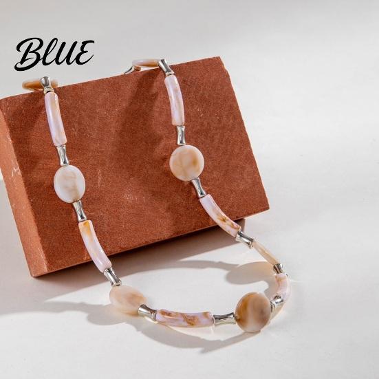 Handcrafted Bead Necklace for Women Bohemian Special-Shaped Beads Beach Special-shaped