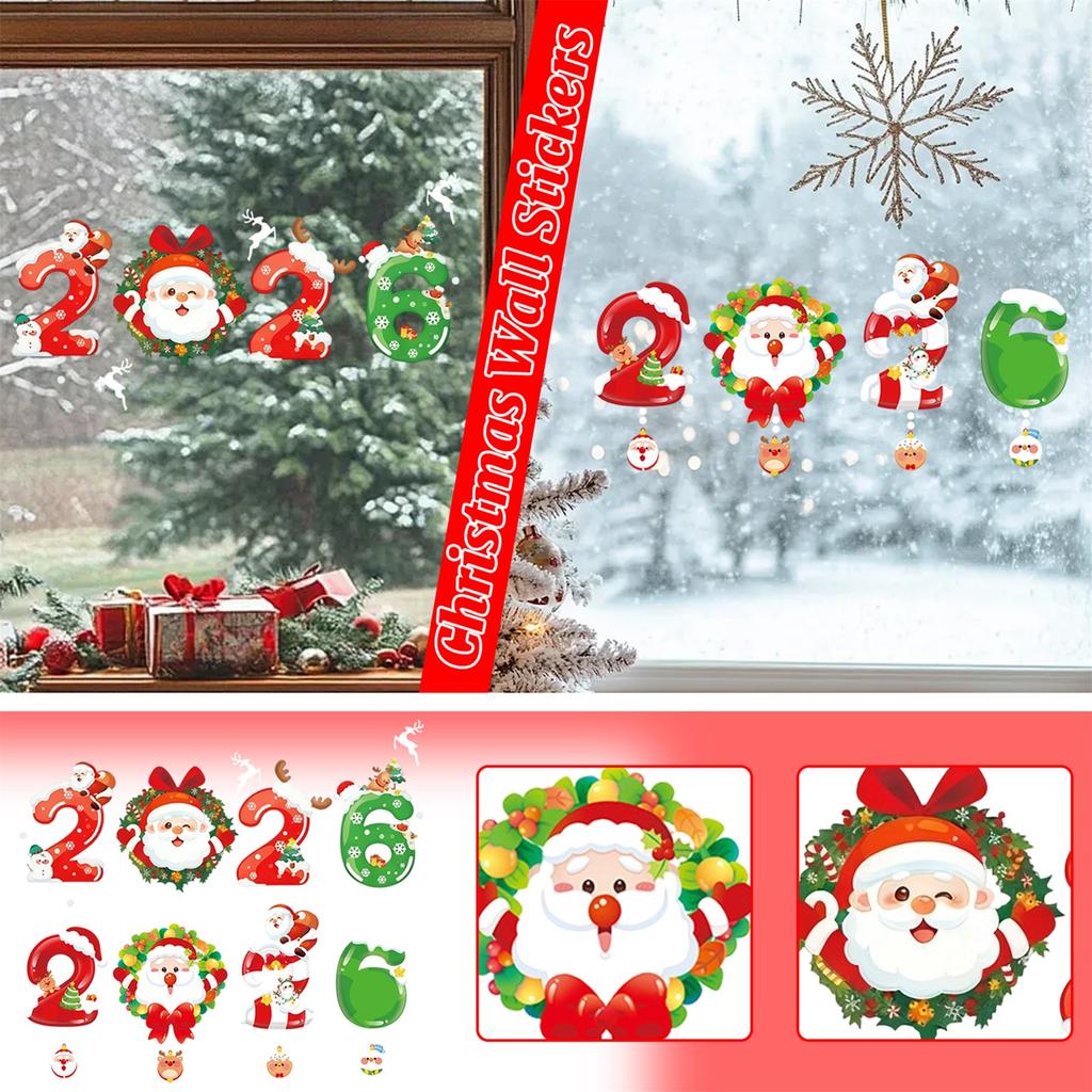 Christmas Wall Stickers, Electrostatic Decorations, Shopwindowstickers, Self-adhesive Paper Door Stickers, Scene Decorationswindows.