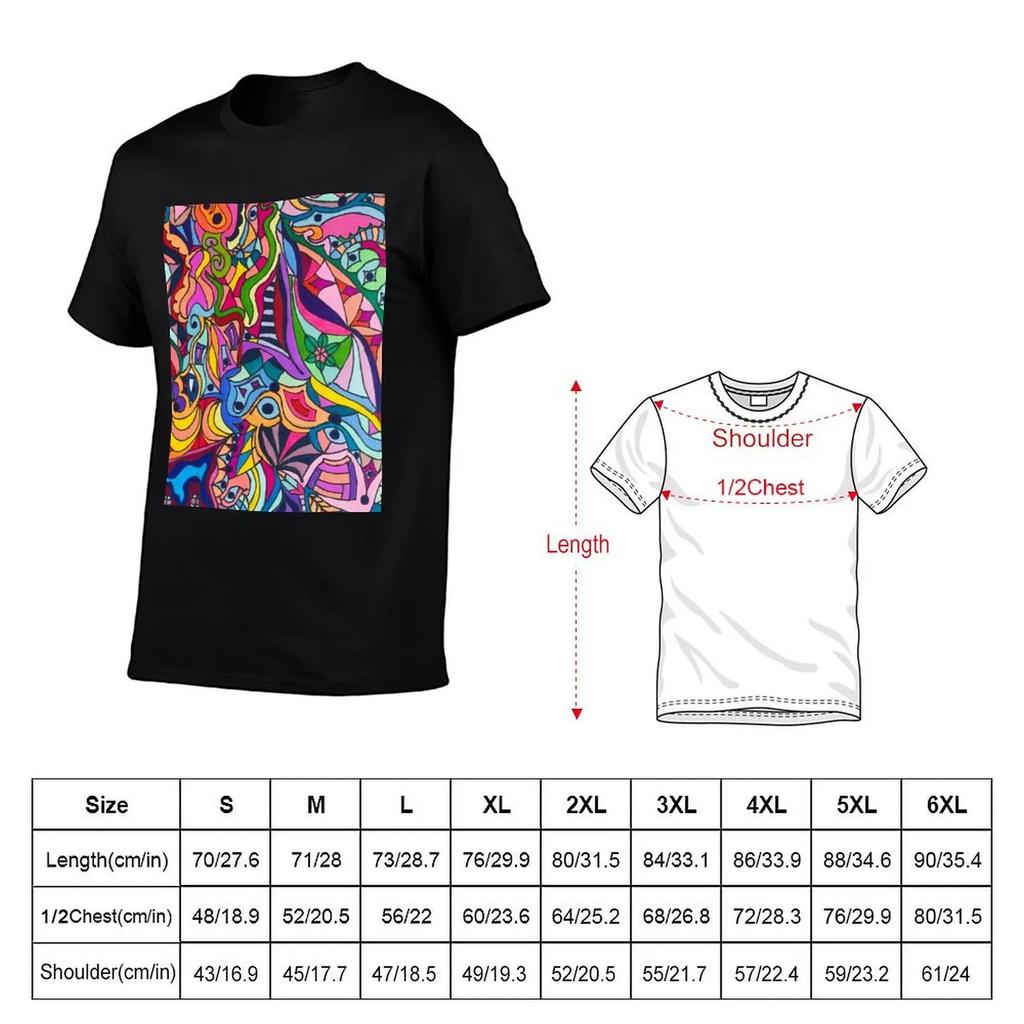 Trippy Rainbow Zentangle T-Shirt blacks funny gifts mens cotton t shirts