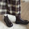 Fashion 2025 Spring Autumn Fashion Boots Leather Comfortable Cool Girl Low Heel Boots New Style Outside Commuting Soft Women's Boots