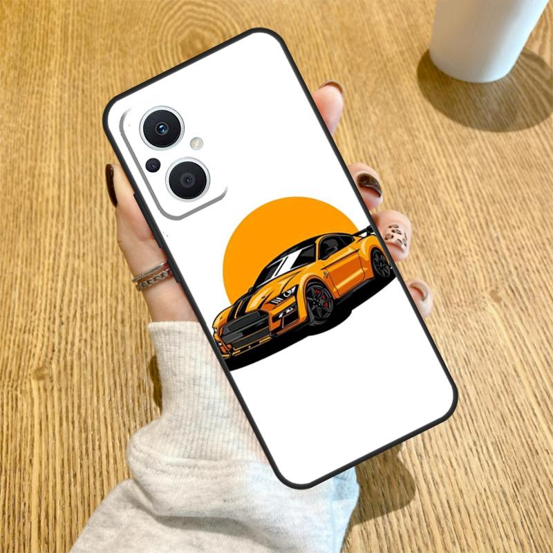 Sports Car Style Case For OPPO Find X6 X5 X3 X2 Pro Lite Neo Reno 7 3 4 5 6 8 Lite 8T 2Z 4Z 5Z Cover Coque