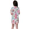 Pajamas Women's Summer Ice Silk Short Sleeve Shorts Two-piece Set Women's Summer Fashion Cartoon Bear Loungewear Set 1011