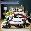 Custom Name sheepworld Pattern Bedding uilt Set uilt Cover Pillowcase Home Decoration Birthday Gift (1*duvet cover+2*pillowcase without core)