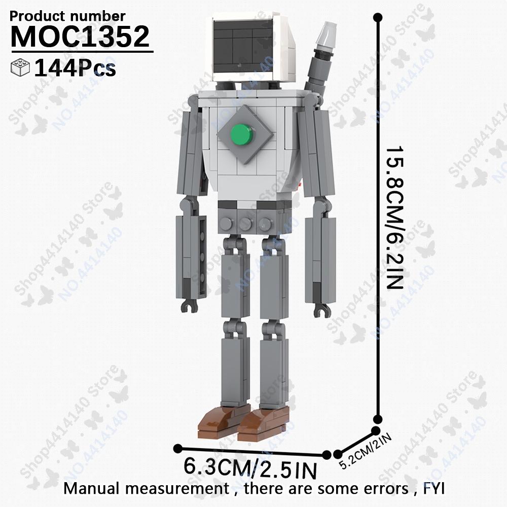 MOOXI Animeserie Skibidi Toalett Figurer Monitorfolk Lydmann Byggeklosser Modell MOC Kloss DIY Montessori Leke Barnegaver
