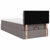 Ottoman Bed with Mattress Taupe 100x200 Cm Fabric