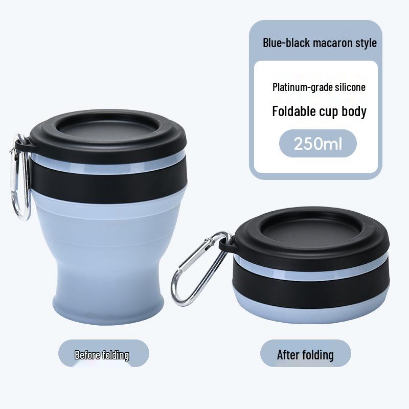 Silicone Foldable Cup with Hook: Versatile Water Cup with Lid