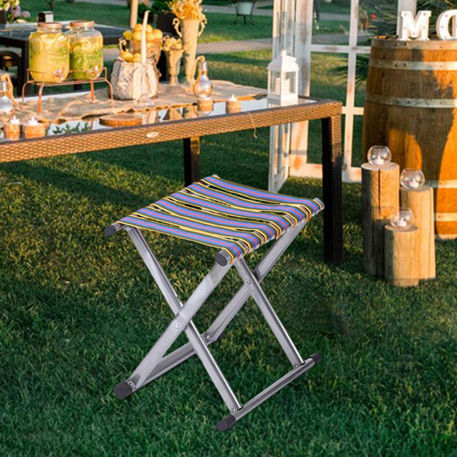 

Camping Folding Stool Fishing Chair Compact Seat Saddle Collapsible for Picnic Barbecue