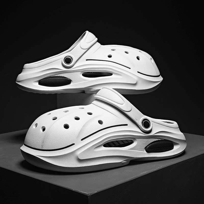

Men s sandals are casual, plus non-slip and wear-resistant, men s hole cool slippers, straight hair. 40-41 білий