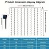 Outdoor Solar Curtain Light 300LED Waterproof String Lights Garden Yard Pavilion Fairy Garland String Lights Holiday Decor Light