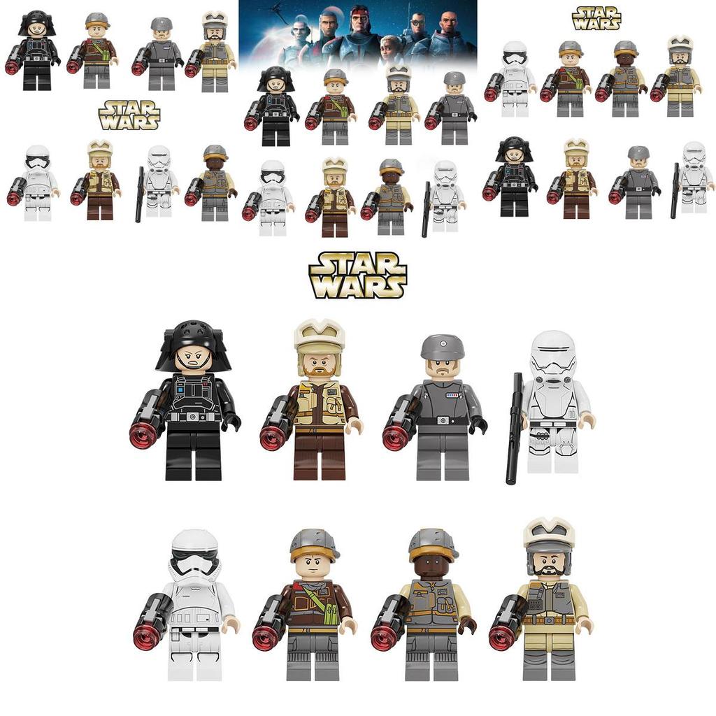 Kids Building Toy Storm Trooper Snow Soldier Commander Figure Plastic Material Height 4.5cm