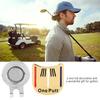 One Putt Durable Metal Golf Mini Magnetic Ball Marker Golfer Hat Visor Clip Accessory