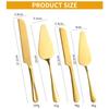 2PCS Stainless Steel Pizza Knife Wedding Birthday Potluck Cake Knife Shovel Baking Set Cut Toast Serrated Bread Knife
