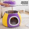 Covered Cat Bed Semi-Enclosed Warm Sleeping Kennel Indoor Cat House For Puppy Animal Indoor Living Room Bedroom Balcony