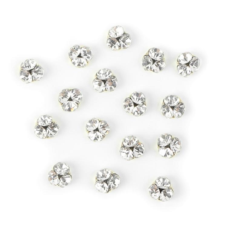 10Pieces Flatback Glass Nails Rhinestones Crystal Charm Nail Art Flatback Gems