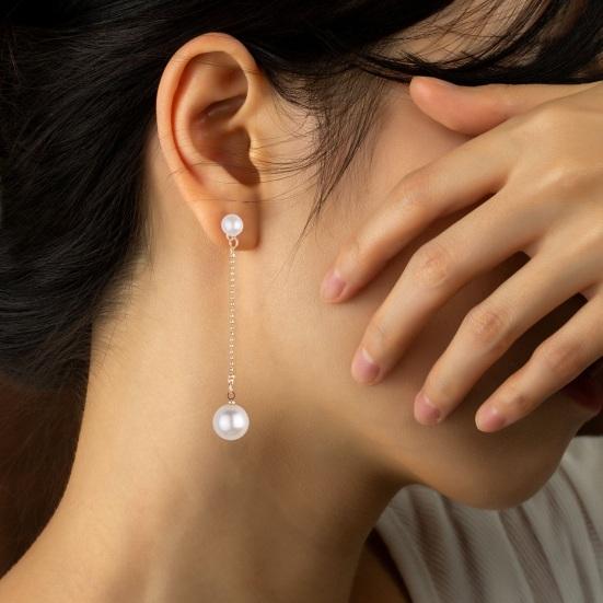 1 Pair Hanging Earrings Long Tassel Faux Pearl Decor Beads High-end Luxury Bride Wedding Earring Ear Decorative Jewelry Lady Prom