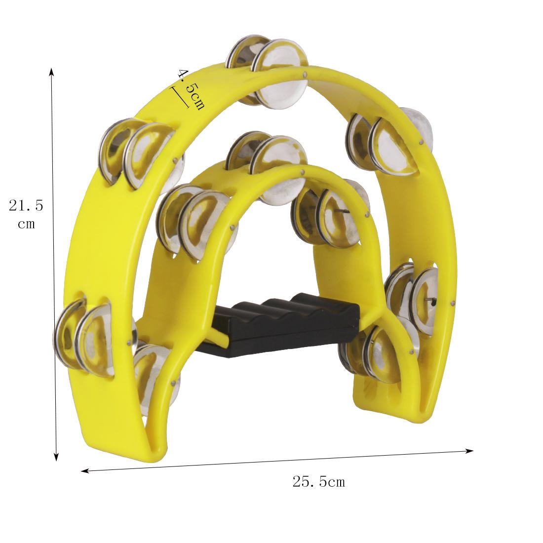 

Бубен, двойные тарелки, ударные инструменты Орфа, КТВ, пение, вечерние, ручной колокольчик, погремушка, детские просветительские музыкальные игрушки жёлтый