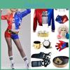 Fantasia Cosplay Esquadrão Suicida Harley Quinn Para Adultos E Crianças Com Tecido de Poliéster Para Role Play