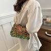 Black And White Sparkly Underarm Bag Women 2024 New Spring Nightclub Chain Small Square Bag Street Fashion