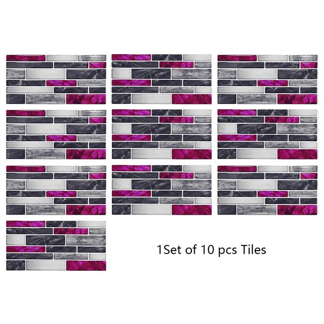 29 Styles Flat Marble Embossing Tiles Wall Sticker Kitchen Oil-proof Bathroom Waterproof Peel & Stick Hard Crystal Wallpaper