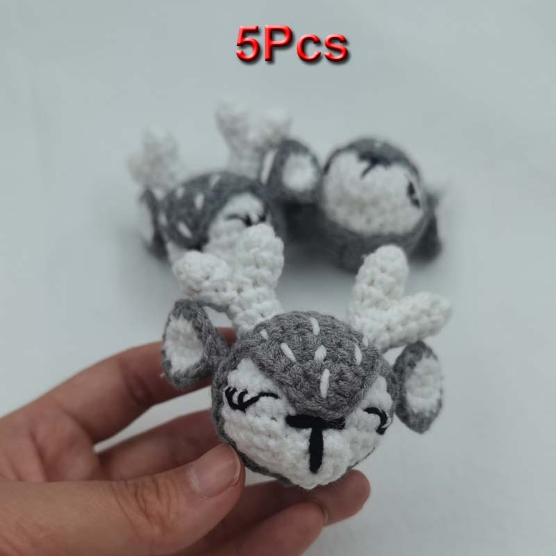 5pc Crochet Beads Animal Rabbit  Chewable Beads DIY Wooden Teething Knitting Beads Jewelry Crib Sensory Toy Baby Teether