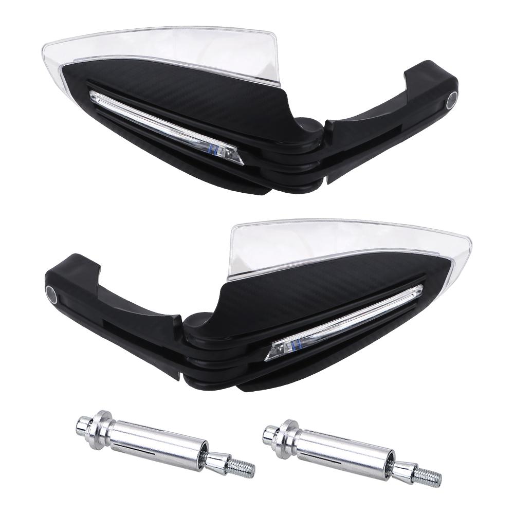 Motorcycle Hand Guards Universal Motorcycle LED Hand Guard Shield 22mm 7/8 Windproof 1 Pair with Turn Signal Light