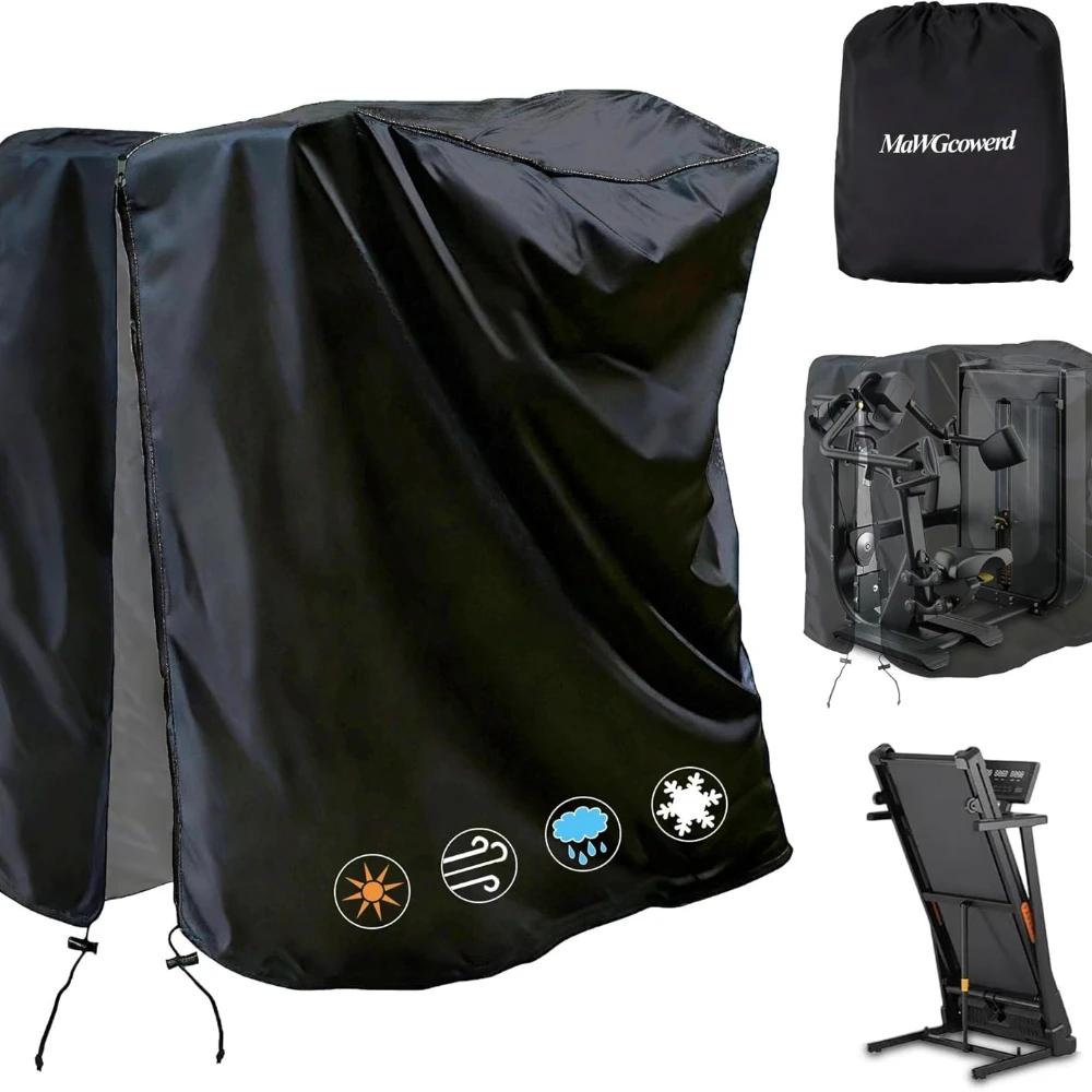 Essential Folding Treadmill Cover for Gym Equipment, Oxford Cloth Waterproof/Sunproof, Dustproof & Durable Full Coverage Sleeve
