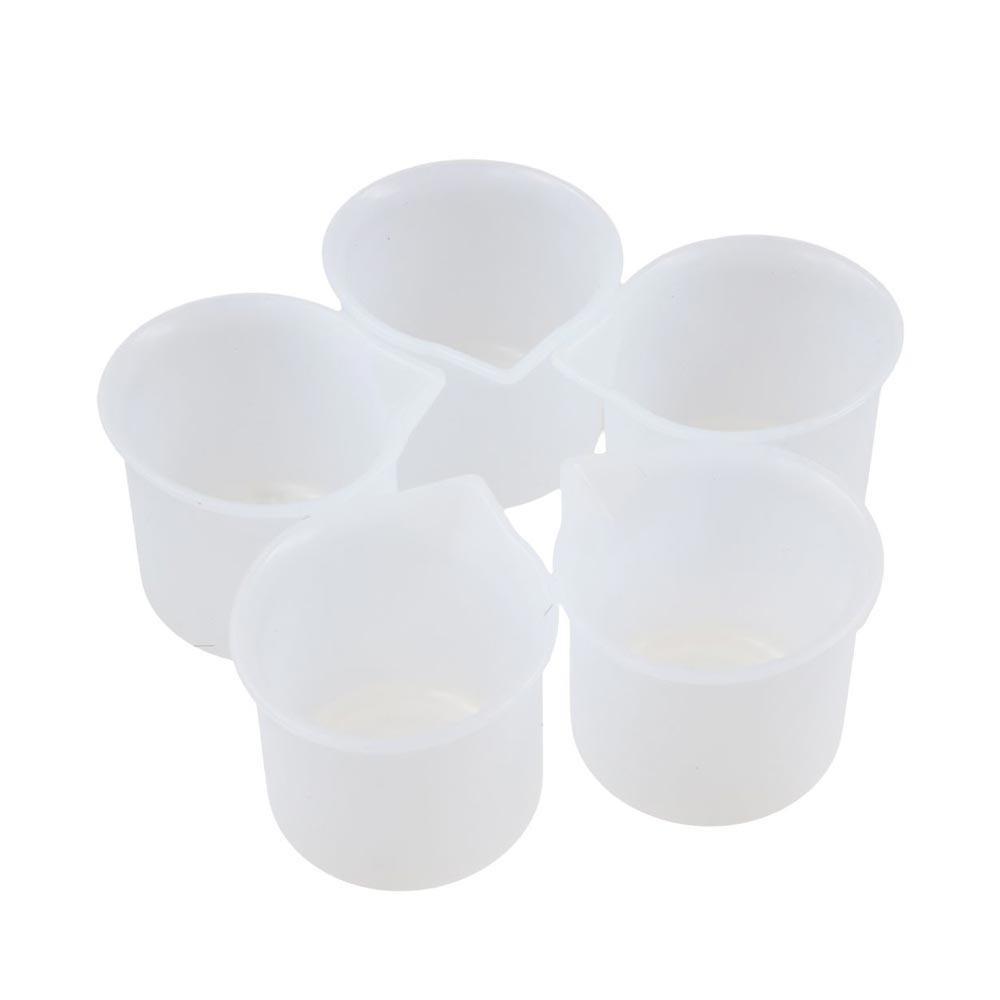 5PCS Translucent Epoxy Resin DIY Cups Mix Cup Graduated Cup Silicone Measuring Cup Casting Resin
