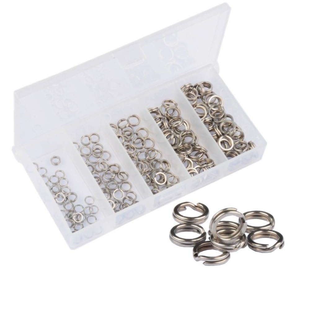 EZBUYGO Split Ring Set of 200, Diameter 5-9cm, Made of