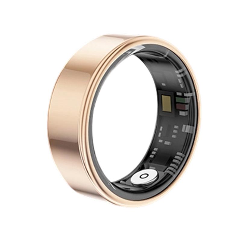 Smart Black Ring: Heart Rate, Blood Oxygen, Sleep Tracker, Bluetooth, Waterproof, Unisex, Touch Interface