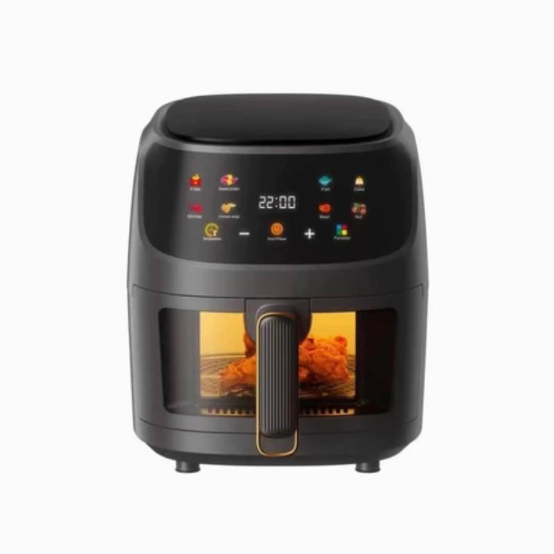 1400W 8L/10L Touch Screen Oil-free Cooking Machine Large Capacity Household Multifunctional Air Fryer 8L Black