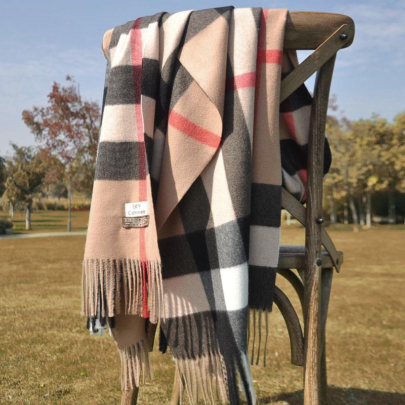 Autumn And Winter Scarf Women'S British Rumbarg Thorny Cashmere Scarf Shawl Dual-Purpose Thickened Couple Scarf