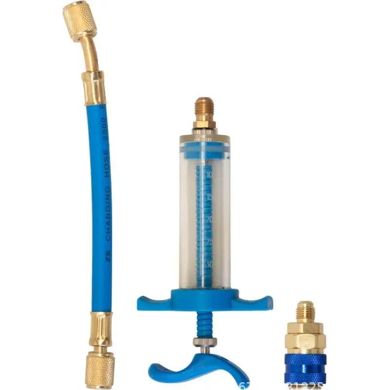 Car A/c Oil/dye Injector Car Engine Oil Coolant Filling Auto 1/4" Filler Pipe 30ml Pure Coolant Oil Liquid Tube Parts Y4g8