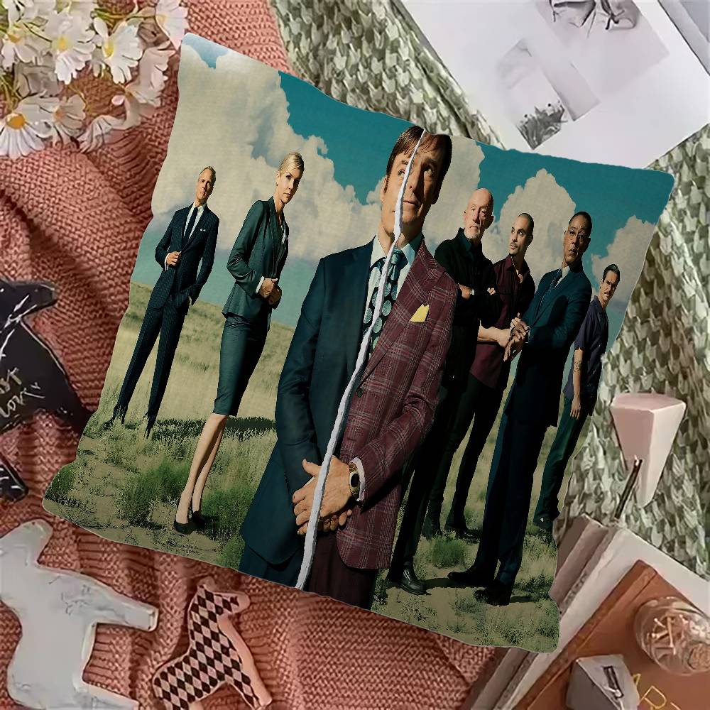 Classic Better Call Saul Pillow Gift Home Office Decoration Bedroom Sofa Car Cushion Cover Case 45X45