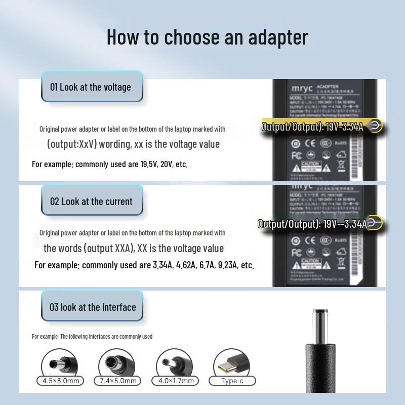 mryc 130W Dell Laptop Charger (7.4x5.0mm)