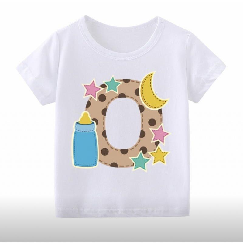 26 English Alphabet Cartoon Printed T-Shirt Children'S Jacket