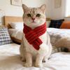 Dog Knitted Scarf 2 Pack Dog Warm Bandanas Winter Holiday Decoration Scarf For Small Medium Large Dogs Pet Stand for Large Dogs