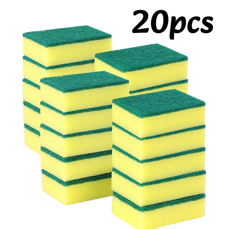 5-50pc Highly absorbent Double-sided Sponge Kitchen Grease Clean Sponges Magic Cleaning Majoc Sponge Brush Dish Washing Tools