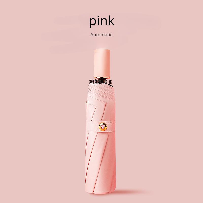 8/10 Bein Automatisk/Manuell Sammenleggbar Paraply for Kvinner Sol og Regn UV Trefoldige Paraplyer Paraguas Mujer Guarda Chuva